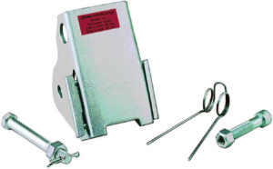 Crosby hook latch kit with pins and bolts for heavy-duty lifting, compatible with 20 to 39-ton hooks.