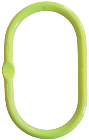 Bright yellow oval object on white background, possibly a ring or loop, simple design ideal for various uses.