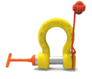 Yellow ROV shackle for offshore lifting operations