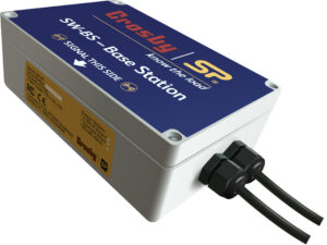 Wireless load monitoring base station SW-BS by Crosby SP with cables connected for industrial use.