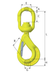 Gunnebo Industries Swivel Safety Hook BKLKD Offshore HDG | Kito Crosby