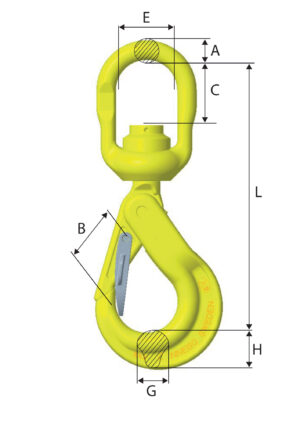 Gunnebo Industries Swivel Safety Hook BKLKD Offshore HDG
