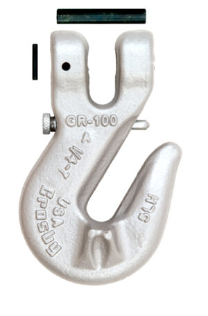 Heavy-duty industrial hook GR-100 for lifting and rigging applications.