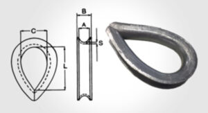 Gunnebo Industries Spetskaus av profilerat material, Enl DIN 3090
