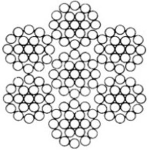 Gunnebo Industries 133-trådig med stålkärna, rostfri