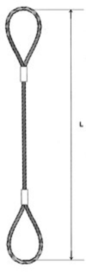 Gunnebo Industries Stållinestropp med mjuka linöglor i båda ändar