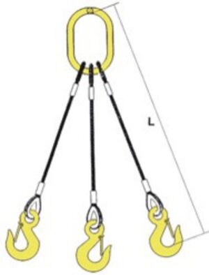 Gunnebo Industries Skottkärrelänga 3-partig med spärrkrokar (EKN-krokar)