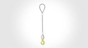 Gunnebo Industries Stållinestropp 1-partig med mjuk linögla + säkerhetskrok (OBK/BK-krok)