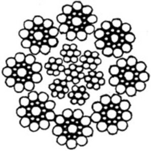 Gunnebo Industries 201-trådig Seale med stålkärna, galvaniserad