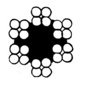 Gunnebo Industries 24-trådig med fiberkärna, galvaniserad