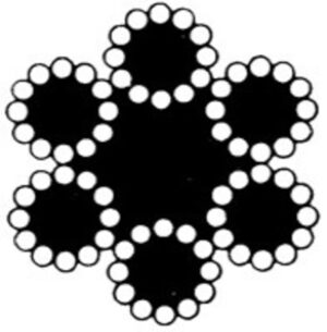 Gunnebo Industries 72-trådig med fiberkärna, galvaniserad